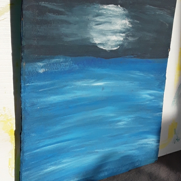 Beautiful night sky landscape painting - Picture 2 of 2
